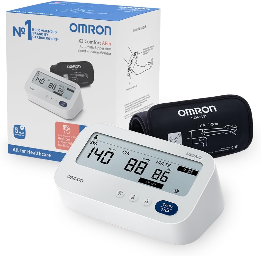 OMRON X3 Comfort AFib tensiómetro brazo Bluetooth