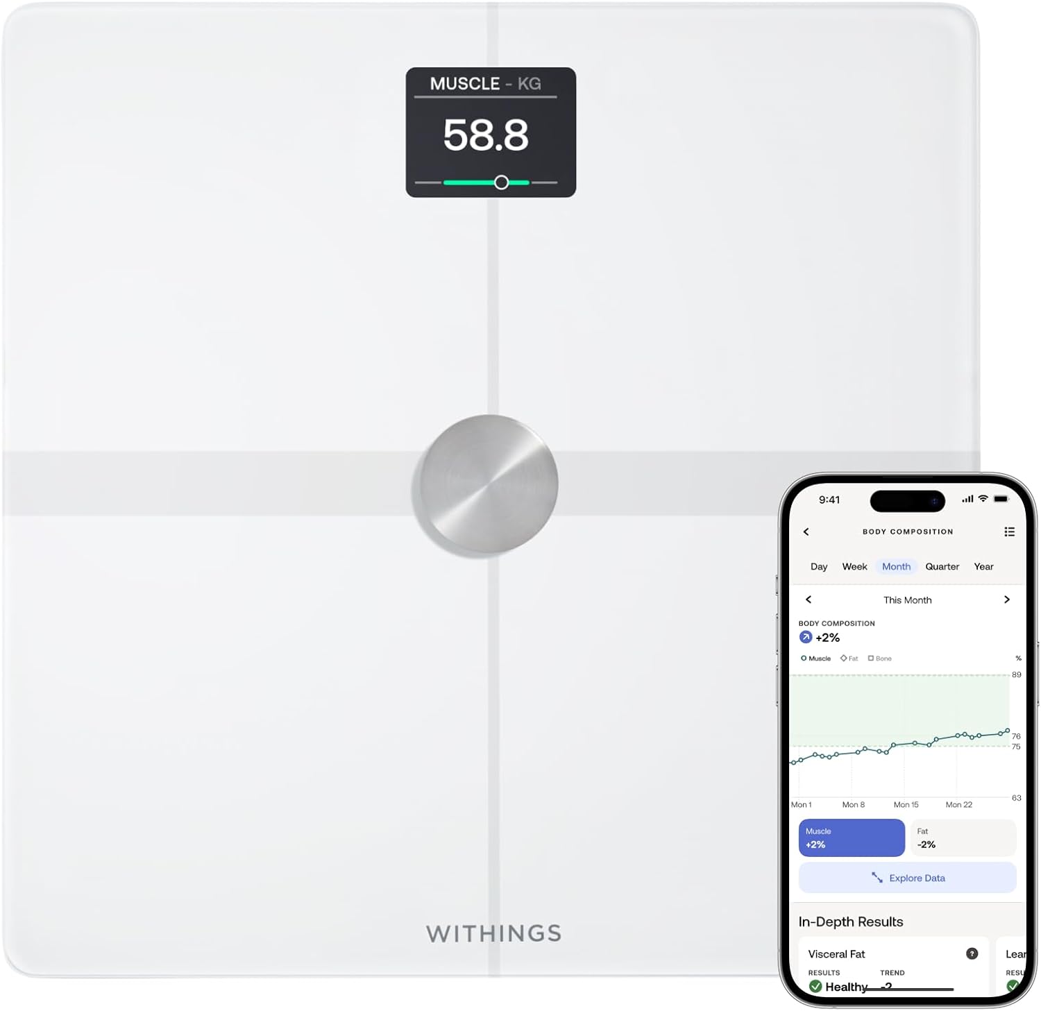 Withings Body Smart báscula WiFi densidad ósea composición corporal