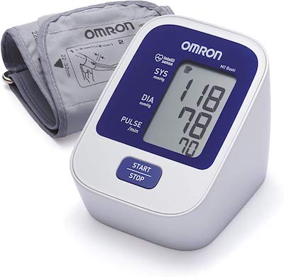 OMRON M2 BASIC Tensiómetro de Brazo digital, Blanco y Azul